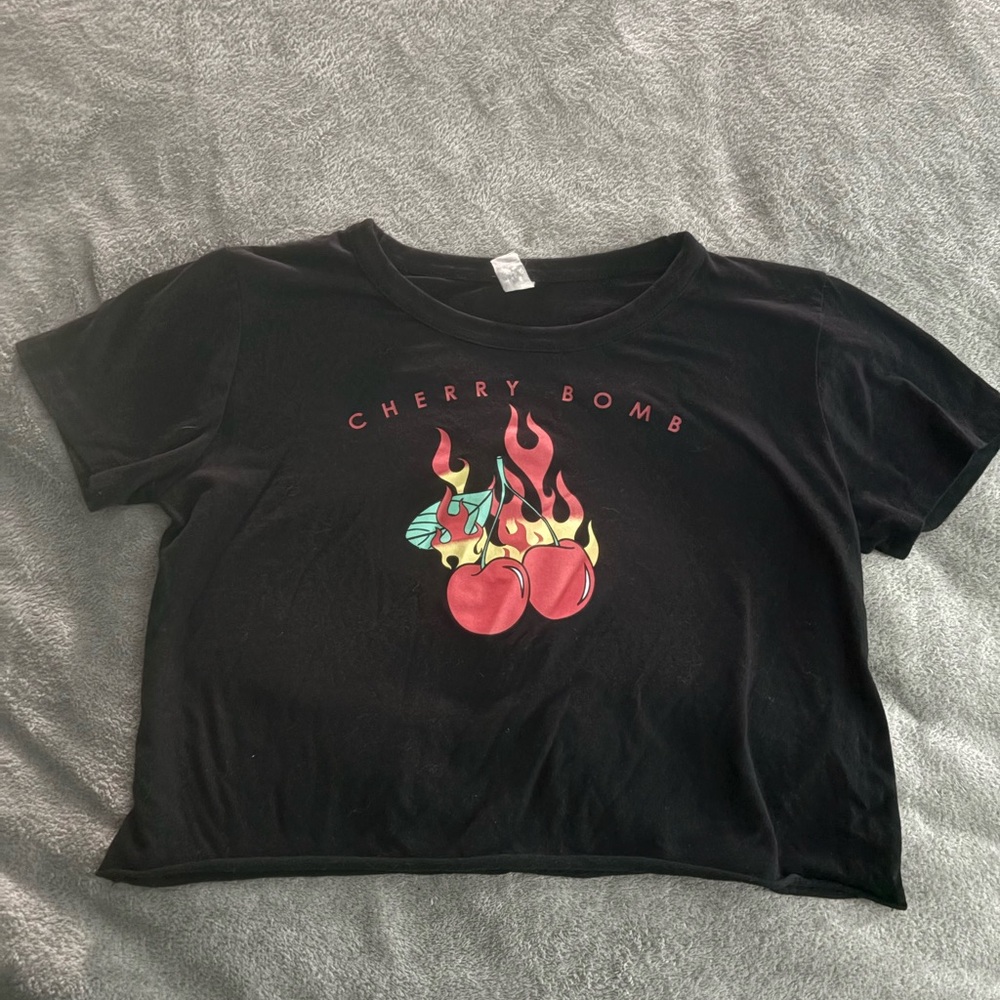 Cherry Bomb Black Graphic Tee